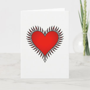 Minimalistische herzförmige Steckkarte Karte