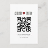 Minimalistische Herzhochzeit Begleitkarte (Vorderseite)