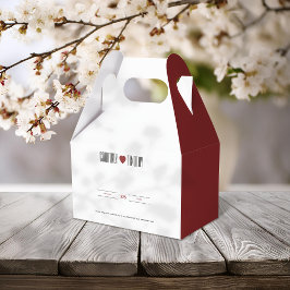 Minimalistische Herzhochzeit Geschenkschachtel