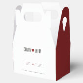 Minimalistische Herzhochzeit Geschenkschachtel (Geöffnet)