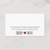 Minimalistische Herzhochzeit Platzkarte (Vorderseite)