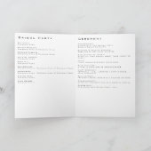 Minimalistische Herzhochzeit Programm (Innenseite)