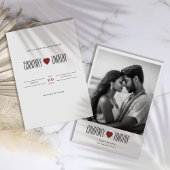 Minimalistische Herzhochzeit speichern Sie das Dat Save The Date