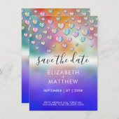 Minimalistische Herzkleckse Design Einladung (Vorne/Hinten)