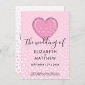 Minimalistische Herzkleckse Design Einladung (Vorne/Hinten)