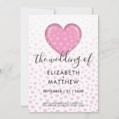 Minimalistische Herzkleckse Design Einladung (Rückseite)