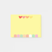 Minimalistische Herznotizen Post-it Klebezettel (Vorderseite)
