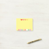 Minimalistische Herznotizen Post-it Klebezettel (Auf Schreibtisch)