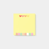 Minimalistische Herznotizen Post-it Klebezettel (Vorderseite)