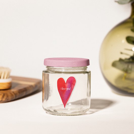 Minimalistische Herzvalentin Aufkleber