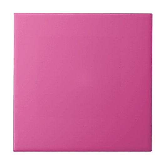 Minimalistische Himbeere mit fester Farbe Rosa Fliese (Vorderseite)