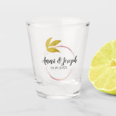 Minimalistische Hinzufügen von Couponnamen Datum R Schnapsglas (Vorderseite)