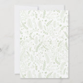 Minimalistische Ho Ho Ho Greenery Holiday Party Einladung (Rückseite)