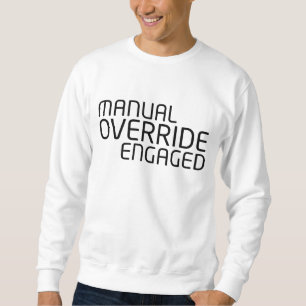 Minimalistische Hochdichte-Typografie-Crewneck Sweatshirt