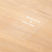 Minimalistische Hochzeit Acryleinladungen (Ablage )