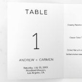 Minimalistische Hochzeit als Lieblingslied Dreifach Gefaltete Einladung (Innen Erste Seite)