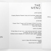 Minimalistische Hochzeit als Lieblingslied Dreifach Gefaltete Einladung (Innenseite Mitte)