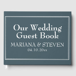 Minimalistische Hochzeit an den Grenzen Gästebuch