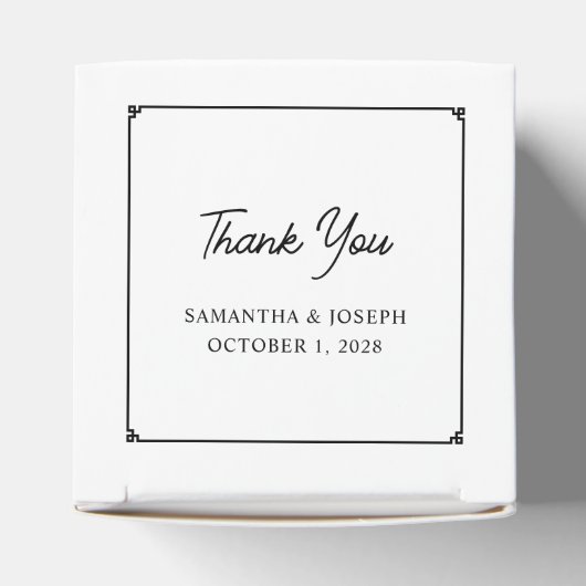 Minimalistische Hochzeit an der griechischen Grenz Geschenkschachtel (Oben)