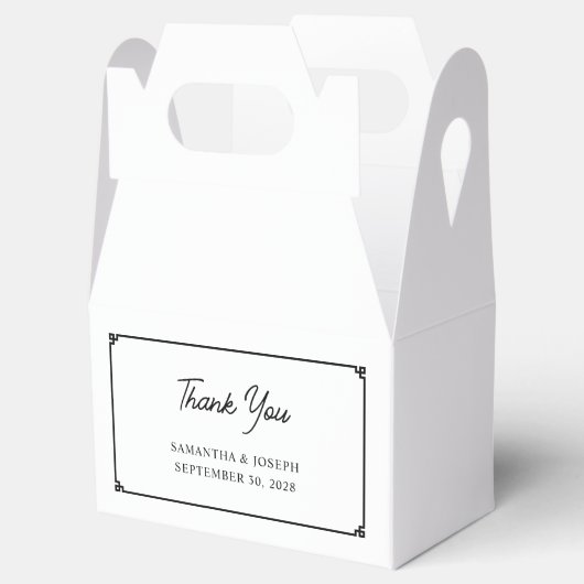 Minimalistische Hochzeit an der griechischen Grenz Geschenkschachtel (Geöffnet)