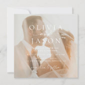 Minimalistische Hochzeit auf dem eleganten Platz d Einladung (Vorderseite)