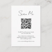 Minimalistische Hochzeit auf der UAWG QR-Code-Webs Begleitkarte (Vorderseite)