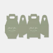 Minimalistische Hochzeit auf Grün und Weiß Geschenkschachtel (Ungefaltet)