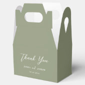 Minimalistische Hochzeit auf Grün und Weiß Geschenkschachtel (Geöffnet)