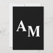 Minimalistische Hochzeit auf Schwarz-Weiß-Text Save The Date (Rückseite)