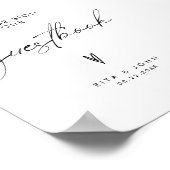 Minimalistische Hochzeit Bitte unterzeichnen Sie u Poster (Ecke)