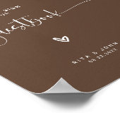 Minimalistische Hochzeit Bitte unterzeichnen Sie u Poster (Ecke)