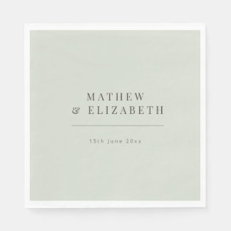 Minimalistische Hochzeit  | Blassgrün Serviette