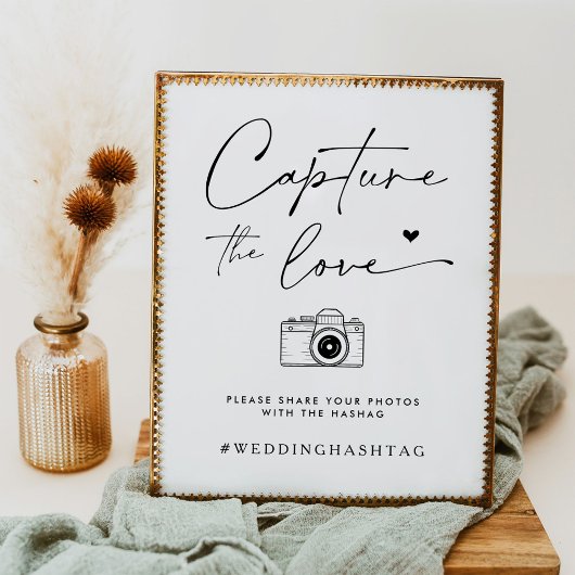 Minimalistische Hochzeit Capture the Liebe Foto-Ze Poster