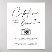 Minimalistische Hochzeit Capture the Liebe Foto-Ze Poster (Vorne)