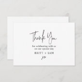 Minimalistische Hochzeit Danke, dass Sie ein handg Dankeskarte (Vorne/Hinten)