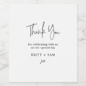 Minimalistische Hochzeit Danke, dass Sie ein handg Weinetikett (Einzelnes Label)