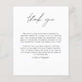 Minimalistische Hochzeit Danke Fotokarte (Rückseite)