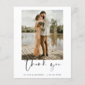 Minimalistische Hochzeit Danke Fotokarte (Vorderseite)
