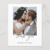 Minimalistische Hochzeit Danke Fotokarte (Vorderseite)