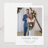 Minimalistische Hochzeit Danke Karte (Vorne/Hinten)