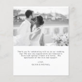 Minimalistische Hochzeit Danke Karten (Hinten)