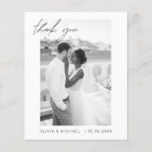 Minimalistische Hochzeit Danke Karten (Vorne)