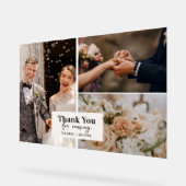 Minimalistische Hochzeit Danke mit Foto Acrylschild (Winkel)