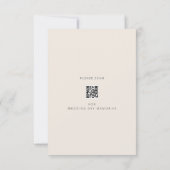 Minimalistische Hochzeit Danke Soft Beige (Rückseite)