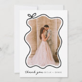 Minimalistische Hochzeit Dankeschön Karte (Vorderseite)