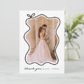 Minimalistische Hochzeit Dankeschön Karte (Stehend Vorderseite)