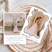 Minimalistische Hochzeit Dankeschön Karte