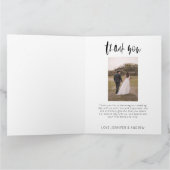 Minimalistische Hochzeit Dankeschön-Karte Dankeskarte (Innenseite)