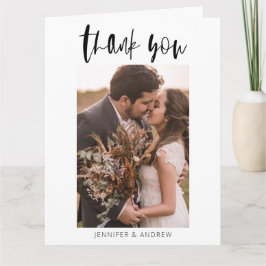 Minimalistische Hochzeit Dankeschön-Karte Dankeskarte