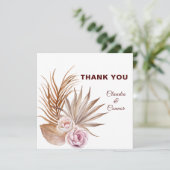 Minimalistische Hochzeit Dankeschön-Karte Dankeskarte (Stehend Vorderseite)